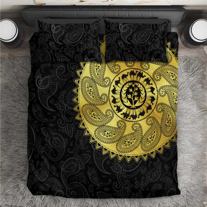 Eritrea African Tribal Mix Paisley Pattern Bedding Set Chest Arm Tattoo