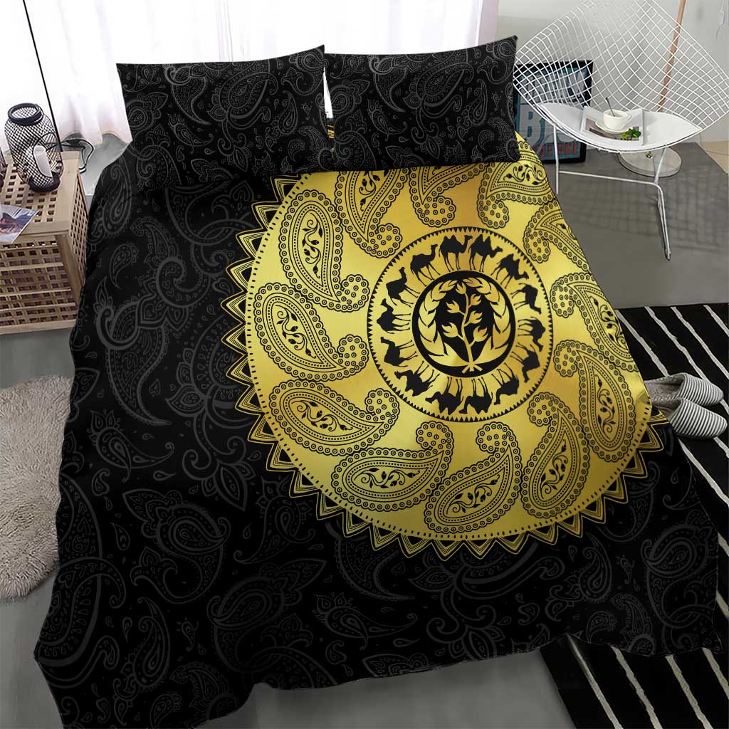 Eritrea African Tribal Mix Paisley Pattern Bedding Set Chest Arm Tattoo