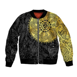 Eritrea African Tribal Mix Paisley Pattern Bomber Jacket Chest Arm Tattoo