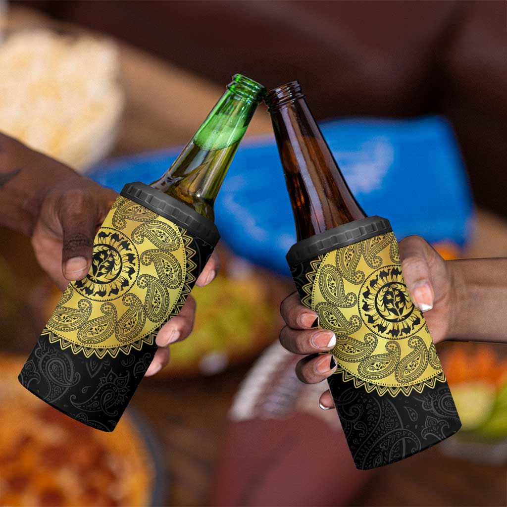 Eritrea African Tribal Mix Paisley Pattern 4 in 1 Can Cooler Tumbler Chest Arm Tattoo