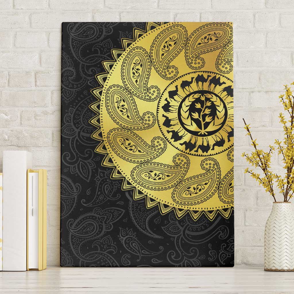 Eritrea African Tribal Mix Paisley Pattern Canvas Wall Art Chest Arm Tattoo