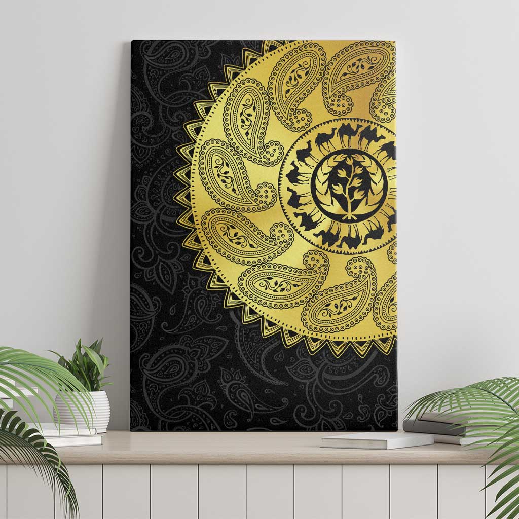Eritrea African Tribal Mix Paisley Pattern Canvas Wall Art Chest Arm Tattoo