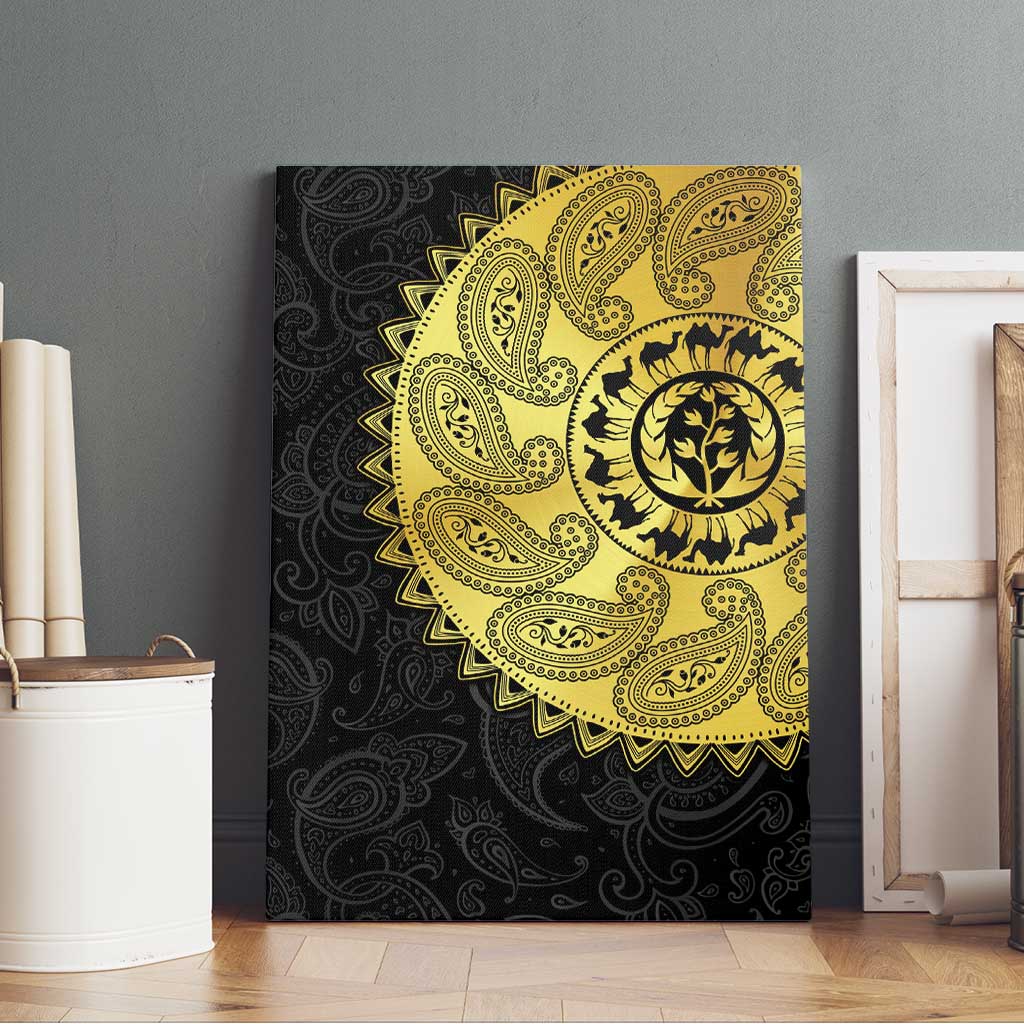 Eritrea African Tribal Mix Paisley Pattern Canvas Wall Art Chest Arm Tattoo