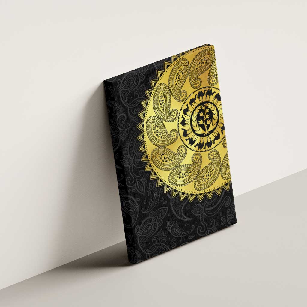 Eritrea African Tribal Mix Paisley Pattern Canvas Wall Art Chest Arm Tattoo