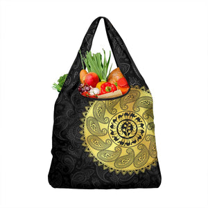 Eritrea African Tribal Mix Paisley Pattern Grocery Bag Chest Arm Tattoo