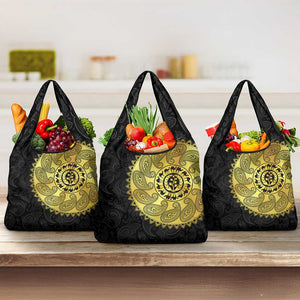 Eritrea African Tribal Mix Paisley Pattern Grocery Bag Chest Arm Tattoo