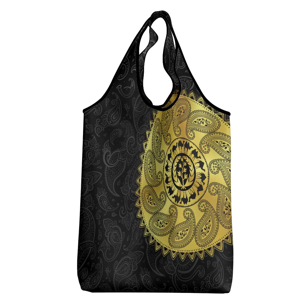 Eritrea African Tribal Mix Paisley Pattern Grocery Bag Chest Arm Tattoo