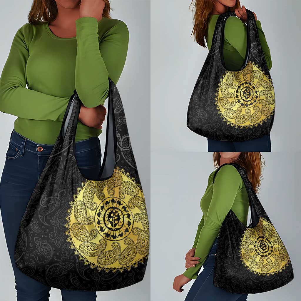 Eritrea African Tribal Mix Paisley Pattern Grocery Bag Chest Arm Tattoo
