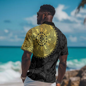 Eritrea African Tribal Mix Paisley Pattern Hawaiian Shirt Chest Arm Tattoo