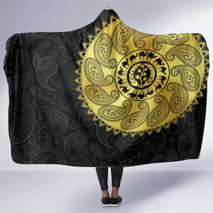 Eritrea African Tribal Mix Paisley Pattern Hooded Blanket Chest Arm Tattoo