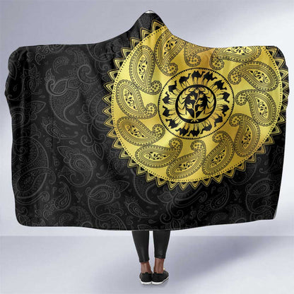 Eritrea African Tribal Mix Paisley Pattern Hooded Blanket Chest Arm Tattoo