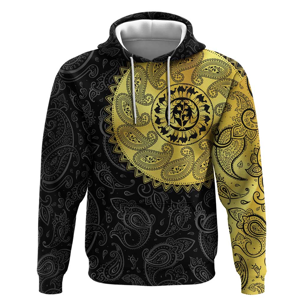 Eritrea African Tribal Mix Paisley Pattern Hoodie Chest Arm Tattoo