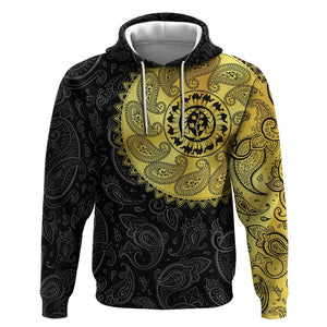 Eritrea African Tribal Mix Paisley Pattern Hoodie Chest Arm Tattoo