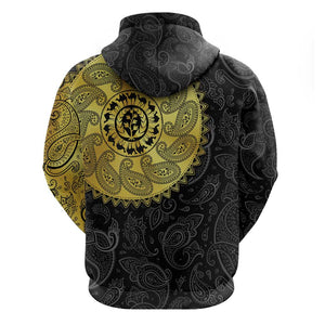 Eritrea African Tribal Mix Paisley Pattern Hoodie Chest Arm Tattoo