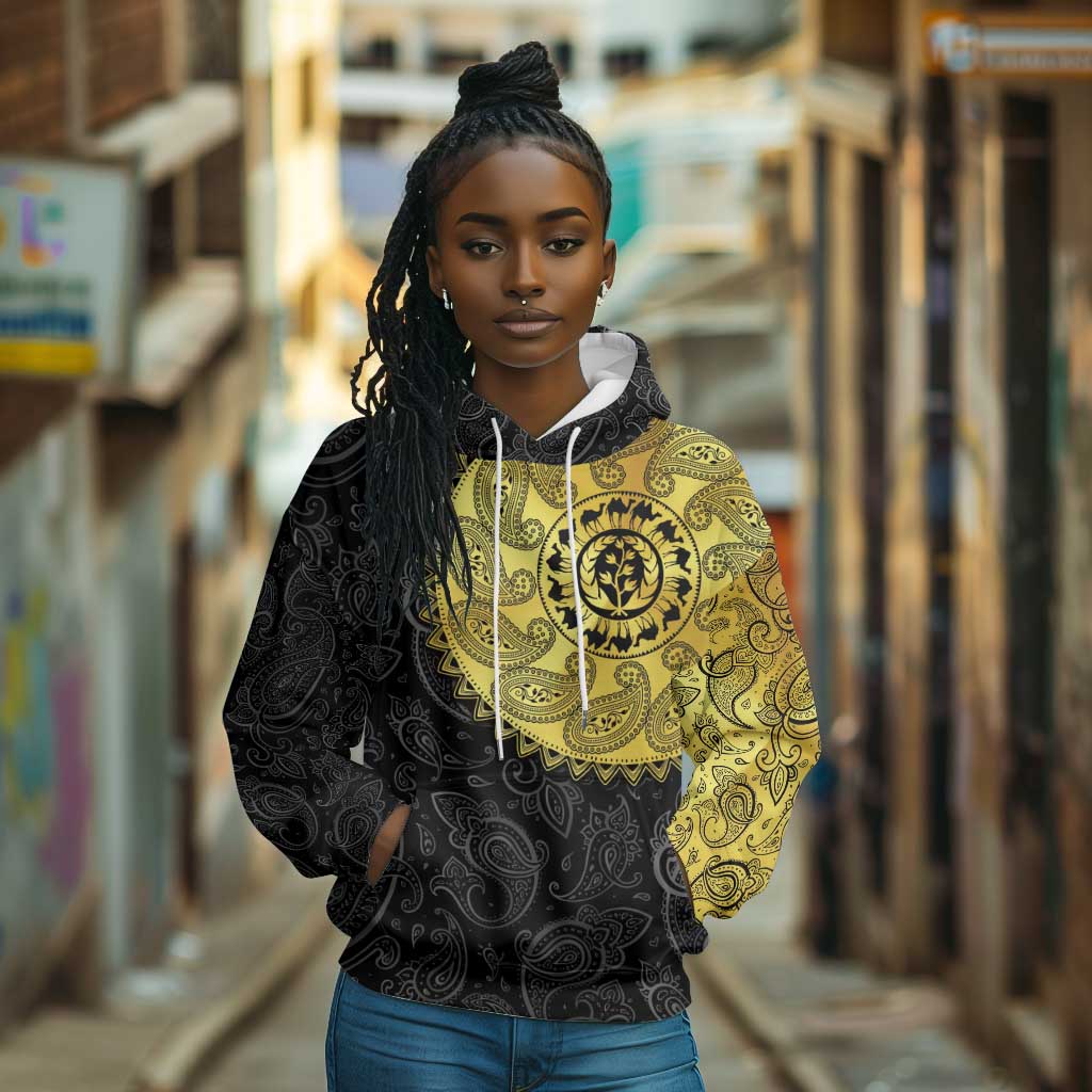 Eritrea African Tribal Mix Paisley Pattern Hoodie Chest Arm Tattoo