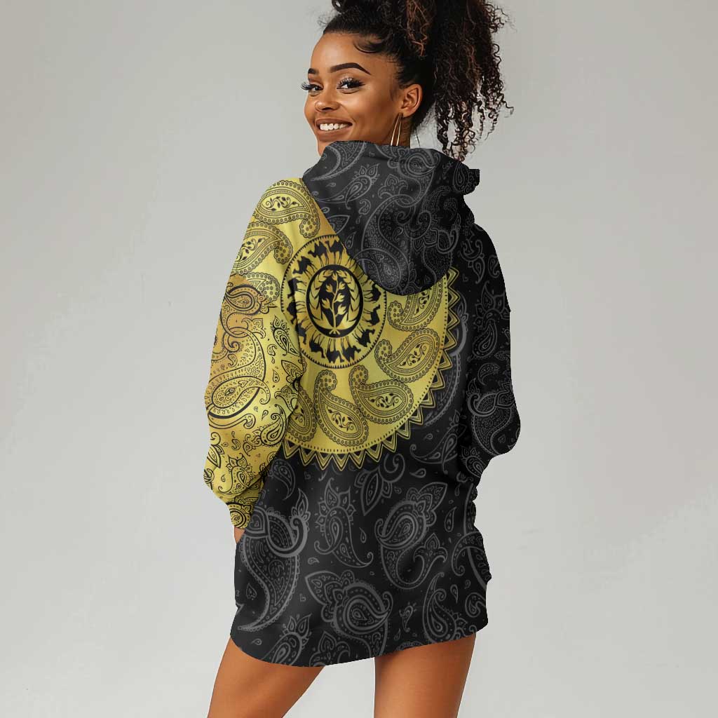 Eritrea African Tribal Mix Paisley Pattern Hoodie Dress Chest Arm Tattoo