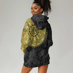 Eritrea African Tribal Mix Paisley Pattern Hoodie Dress Chest Arm Tattoo