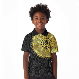 Eritrea African Tribal Mix Paisley Pattern Kid Polo Shirt Chest Arm Tattoo