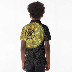 Eritrea African Tribal Mix Paisley Pattern Kid Polo Shirt Chest Arm Tattoo