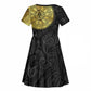 Eritrea African Tribal Mix Paisley Pattern Kid Short Sleeve Dress Chest Arm Tattoo