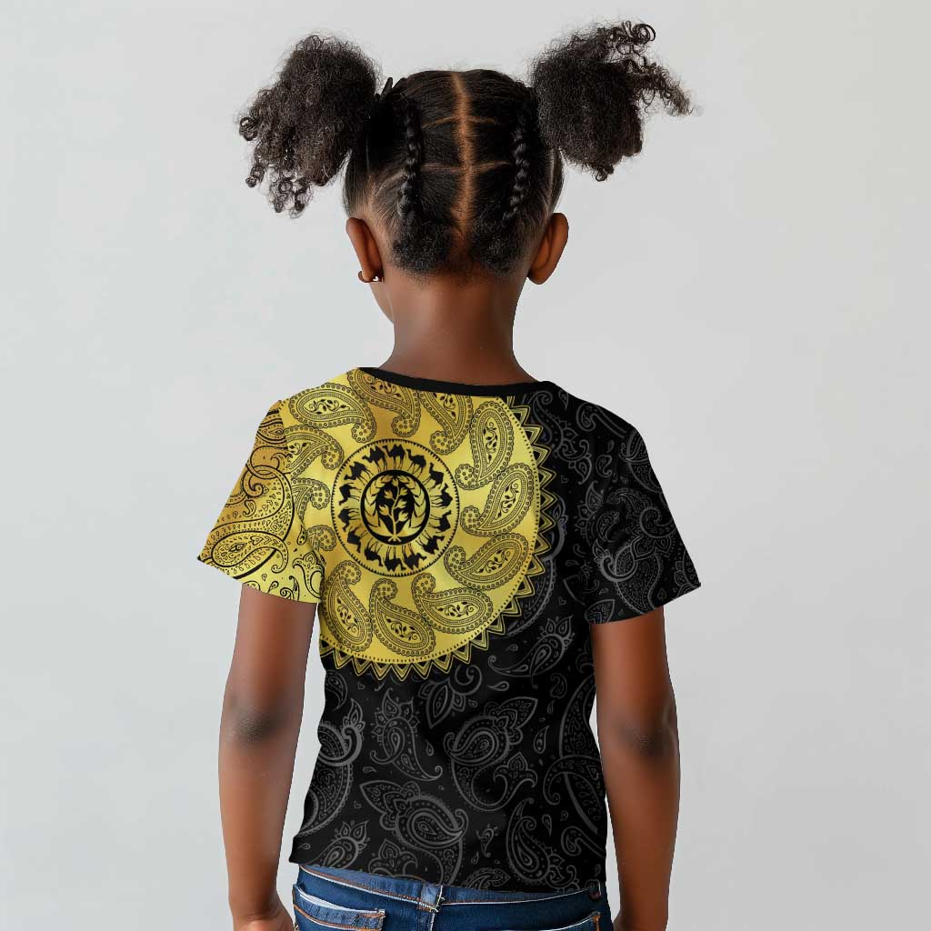 Eritrea African Tribal Mix Paisley Pattern Kid T shirt Chest Arm Tattoo