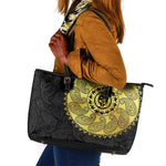 Eritrea African Tribal Mix Paisley Pattern Leather Tote Bag Chest Arm Tattoo