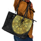 Eritrea African Tribal Mix Paisley Pattern Leather Tote Bag Chest Arm Tattoo