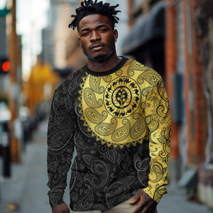 Eritrea African Tribal Mix Paisley Pattern Long Sleeve Shirt Chest Arm Tattoo