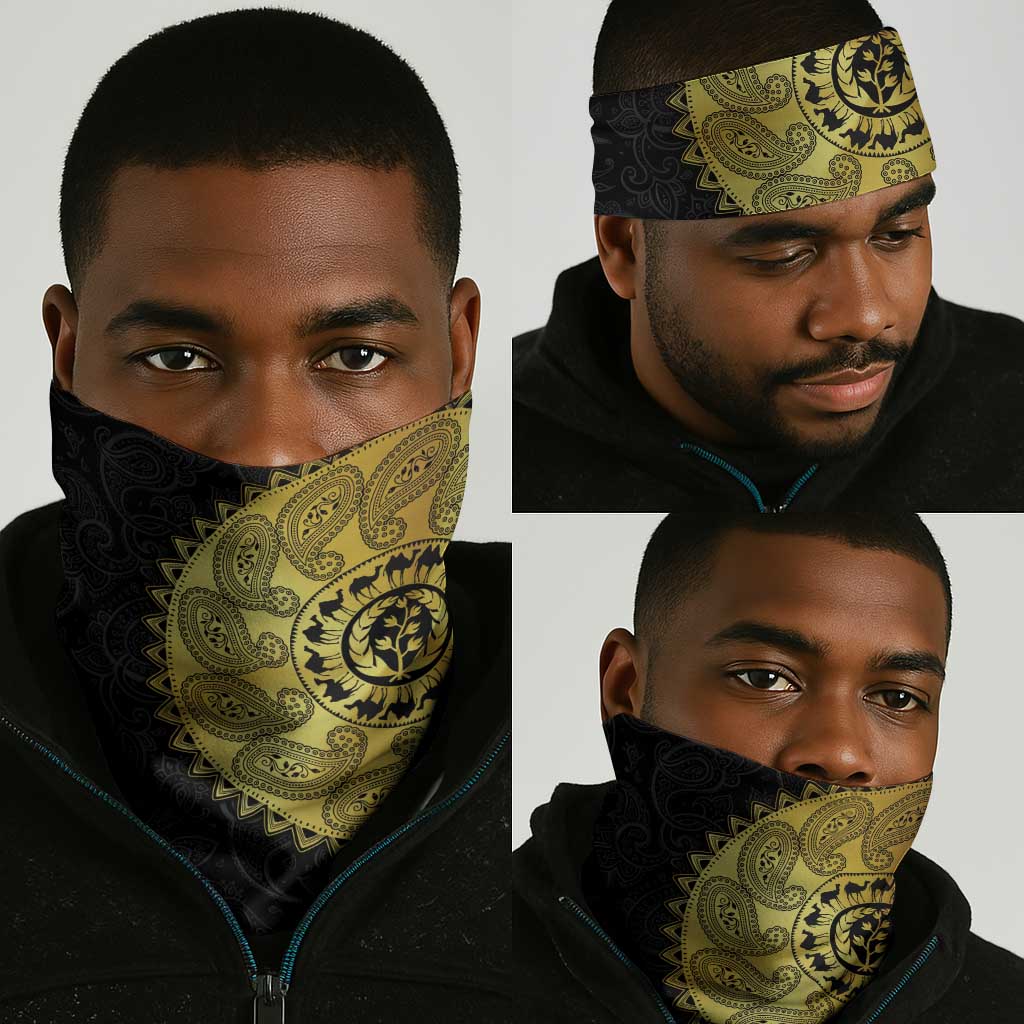 Eritrea African Tribal Mix Paisley Pattern Neck Gaiter Chest Arm Tattoo - African Pride