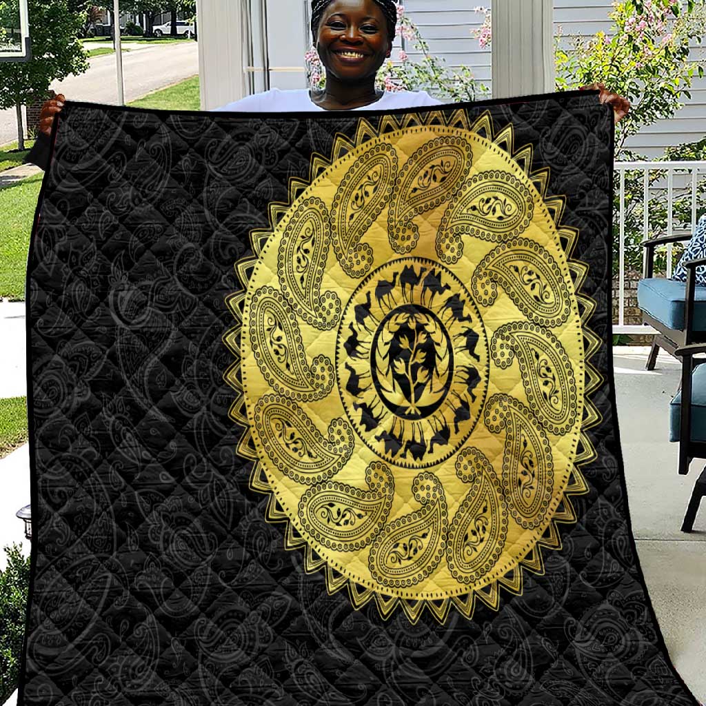 Eritrea African Tribal Mix Paisley Pattern Quilt Chest Arm Tattoo