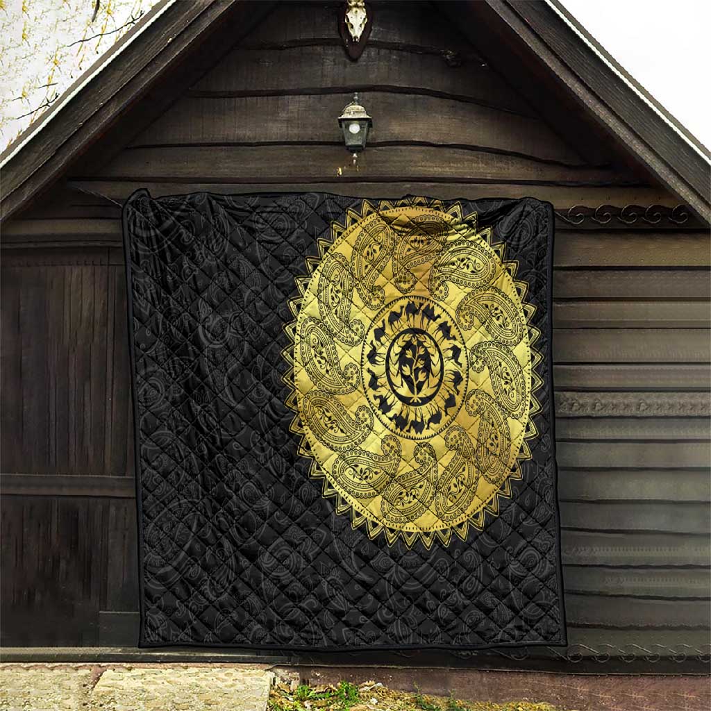 Eritrea African Tribal Mix Paisley Pattern Quilt Chest Arm Tattoo