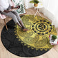 Eritrea African Tribal Mix Paisley Pattern Round Carpet Chest Arm Tattoo
