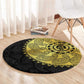Eritrea African Tribal Mix Paisley Pattern Round Carpet Chest Arm Tattoo