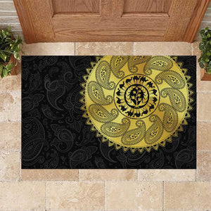 Eritrea African Tribal Mix Paisley Pattern Rubber Doormat Chest Arm Tattoo