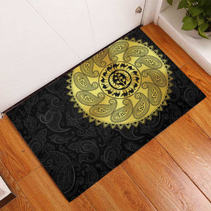 Eritrea African Tribal Mix Paisley Pattern Rubber Doormat Chest Arm Tattoo