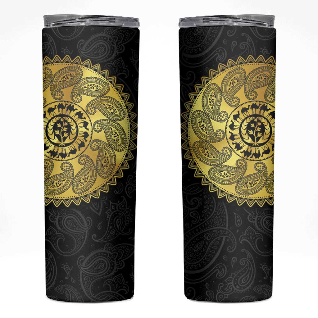 Eritrea African Tribal Mix Paisley Pattern Skinny Tumbler Chest Arm Tattoo