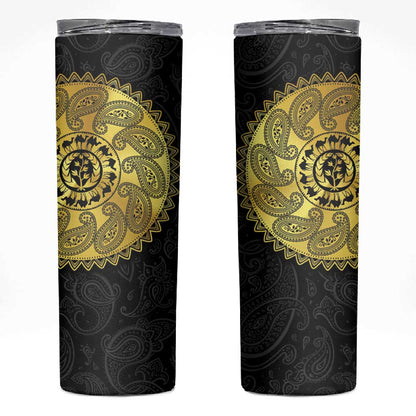 Eritrea African Tribal Mix Paisley Pattern Skinny Tumbler Chest Arm Tattoo