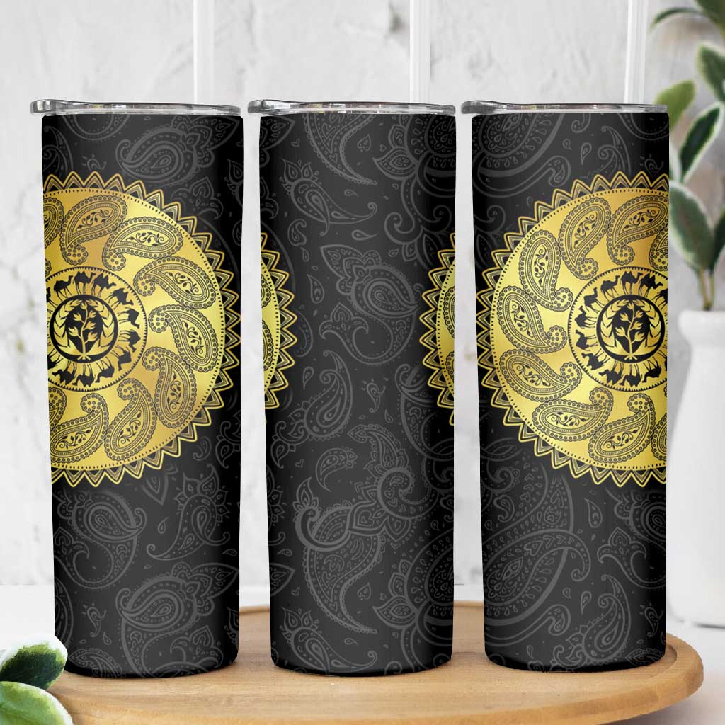 Eritrea African Tribal Mix Paisley Pattern Skinny Tumbler Chest Arm Tattoo