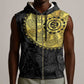 Eritrea African Tribal Mix Paisley Pattern Sleeveless Zip Hoodie Chest Arm Tattoo - African Pride