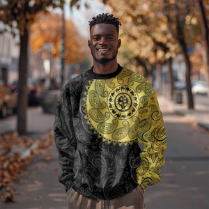 Eritrea African Tribal Mix Paisley Pattern Sweatshirt Chest Arm Tattoo