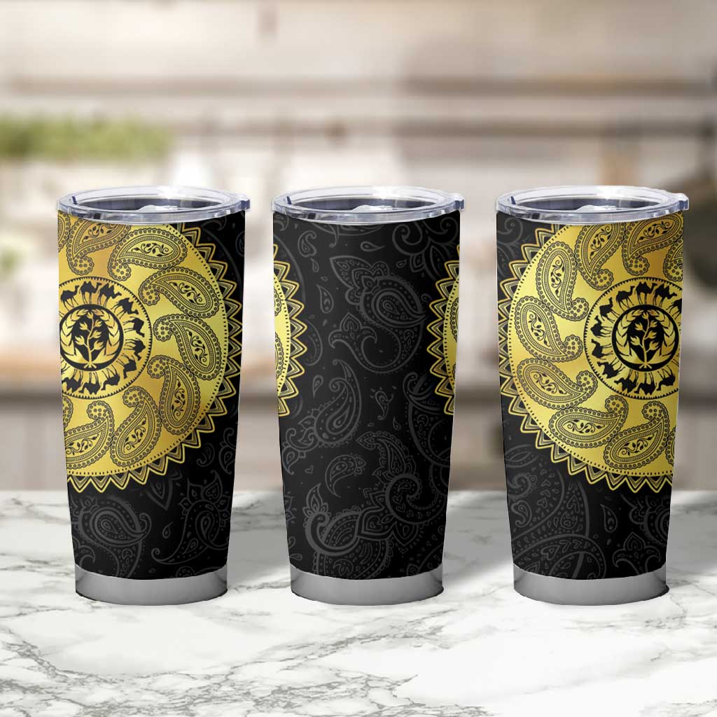 Eritrea African Tribal Mix Paisley Pattern Tumbler Cup Chest Arm Tattoo