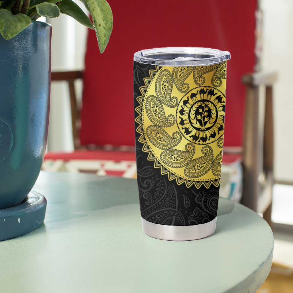 Eritrea African Tribal Mix Paisley Pattern Tumbler Cup Chest Arm Tattoo
