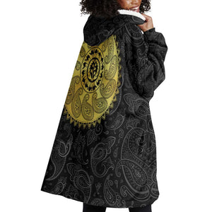 Eritrea African Tribal Mix Paisley Pattern Wearable Blanket Hoodie Chest Arm Tattoo