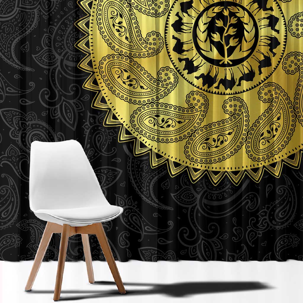 Eritrea African Tribal Mix Paisley Pattern Window Curtain Chest Arm Tattoo