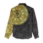 Eritrea African Tribal Mix Paisley Pattern Women Casual Shirt Chest Arm Tattoo