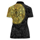 Eritrea African Tribal Mix Paisley Pattern Women Polo Shirt Chest Arm Tattoo