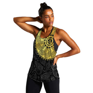 Eritrea African Tribal Mix Paisley Pattern Women Racerback Tank Chest Arm Tattoo