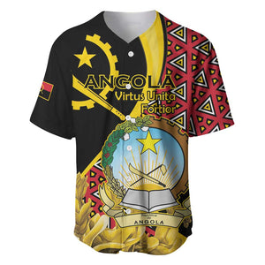 Personalized República de Angola Baseball Jersey Coat Of Arms With Map