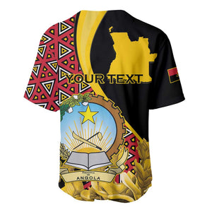 Personalized República de Angola Baseball Jersey Coat Of Arms With Map