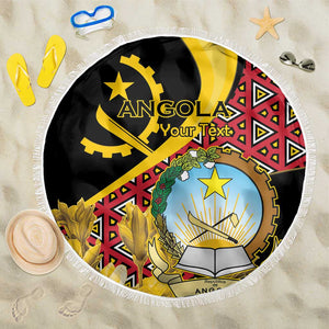 Personalized República de Angola Beach Blanket Coat Of Arms With Map